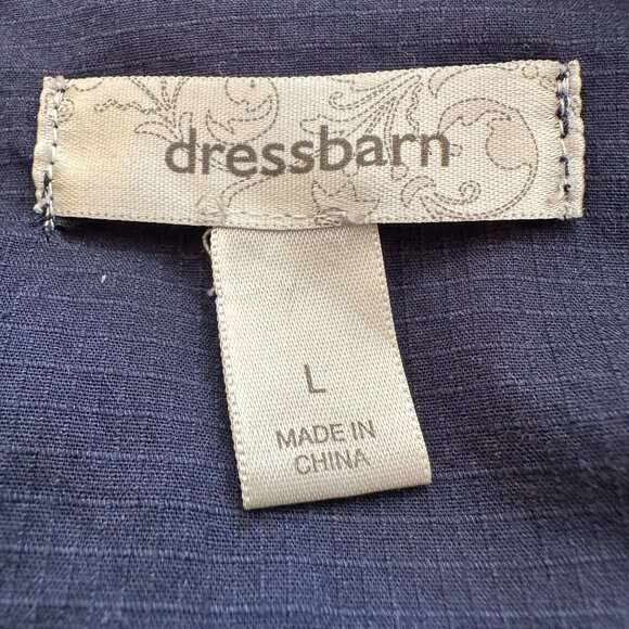 Dress Barn Navy Blue Utility Jacket With Cinched Waist Size Large - Picture 5 of 9